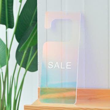 Sale Hanger Holo Uitverkoop Kledingwinkel Winkel Bord Acryl, Verzenden, Nieuw
