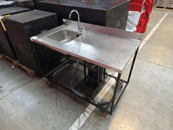 Verrijdbare spoeltafel NN