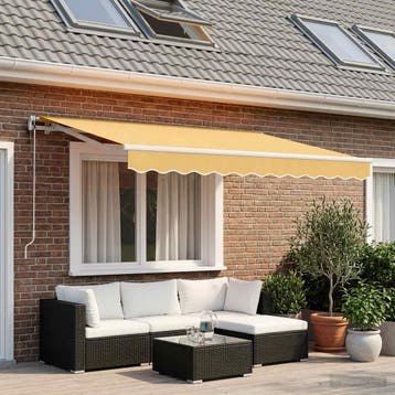vidaXL Elektrisch zonnescherm met led en sensor 5 x 3,5 m, Verzenden
