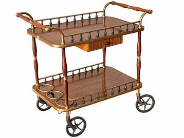 Serveerwagen - Hout, Metaal - Winkelwagen