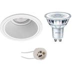 5W LED Spot Set - Ronde Inbouwspot Mat Wit, GU10 Fitting, En, Verzenden, Nieuw
