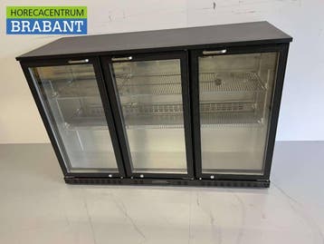 HCB Backbar Barkoeling Glazen klapdeuren 337 liter 135 cm, Ophalen of Verzenden