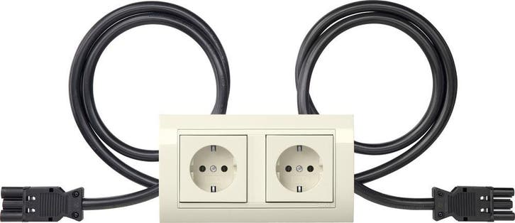Gira Standaard 55 Dubbele Stopcontact Met Frame Type 10 -, Doe-het-zelf en Bouw, Elektriciteit en Kabels, Verzenden