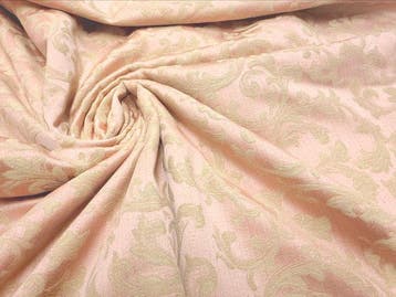Damast Jacquardweefsel “Royal Blush” – Poederroze & Antiek