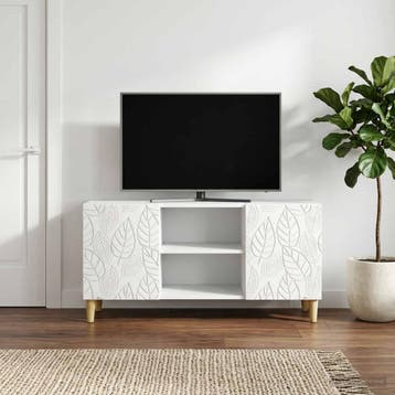 vidaXL TV Kast 102 x 34,5 x 50 cm Wit Bewerkt hout, Verzenden