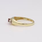Ring - 14 karaat Geel goud - Diamant - Robijn, Nieuw