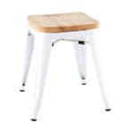 Krukken | BISTRO | Hout/Staal | Hout (Essen) | Wit Frame |, Verzenden