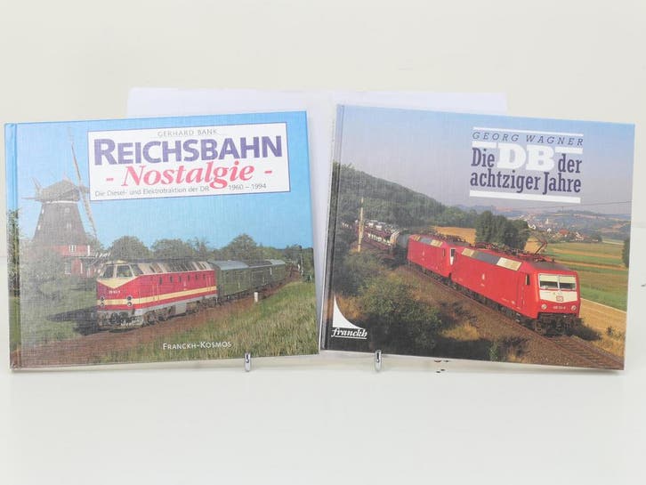 Set van 2 spoorwegenboeken Die DB der achtziger Jahre en..., Livres, Transport, Enlèvement ou Envoi