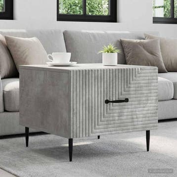 vidaXL Salontafel met lade Betongrijs 49 x 50 x 40 cm, Verzenden