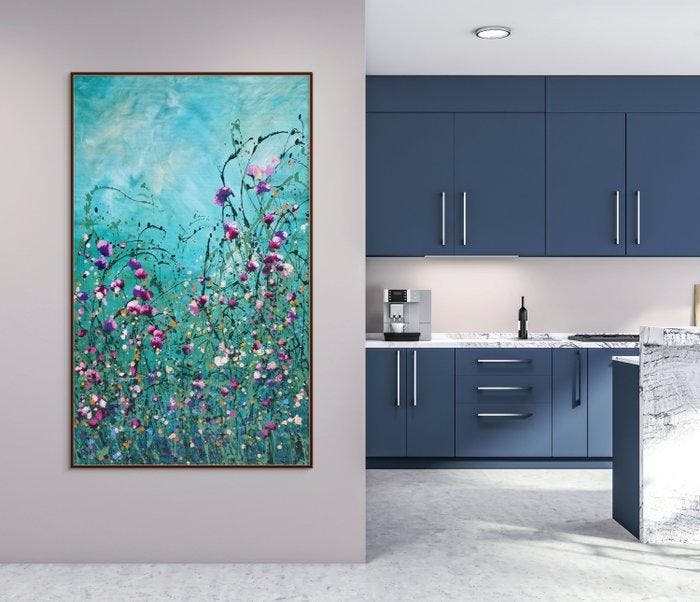 Irina Morisch - Emerald forest- XXL floral artwork-, Antiquités & Art, Art | Peinture | Moderne