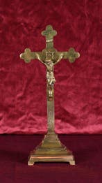 Kruis - Messing - 1920-1930 - Twee antieke messing