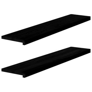 vidaXL Vensterbanken 2 st 120x25x2 cm massief eikenhout, Verzenden