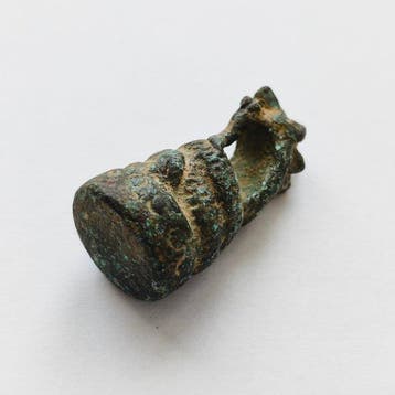 Oud-Indochinese Brons XS Opgerolde Naga-slang