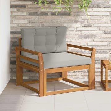 vidaXL Buiten Midden Sofa Naturel, Verzenden