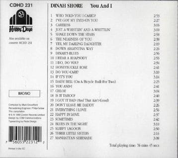 Dinah Shore – You And I 0756055223122, Verzenden, Nieuw in verpakking