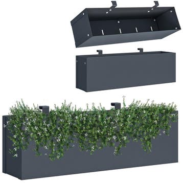Plantenbak kliko ombouw 50x12x15cm | Antraciet | Nieuw, Tuin en Terras, Kunststof, Minder dan 30 cm, Minder dan 60 cm, Nieuw