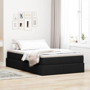 vidaXL Opslag bed met matras met opslag Zwart 120 x 200 cm, Verzenden, Nieuw