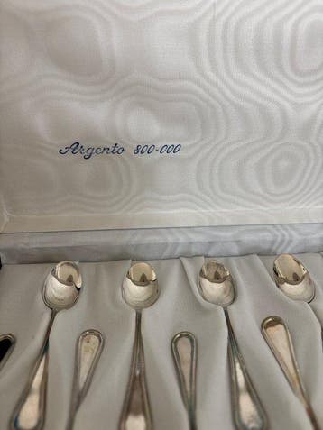 Cuillère à café (12) - Argent 800 - Set de 12 cuillères à