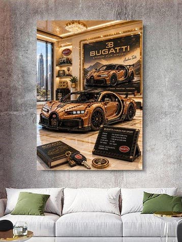 Shayer - Bugatti Brick Empire (Andrew Tate) - XL - 60x80cm -, Nieuw