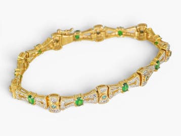 Zonder minimumprijs - Armband - 14 karaat Geel goud, HRD -, Nieuw