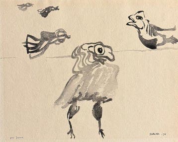 Marcus de Vestele (1941-2024) - Composition Cobra “ L’oiseau