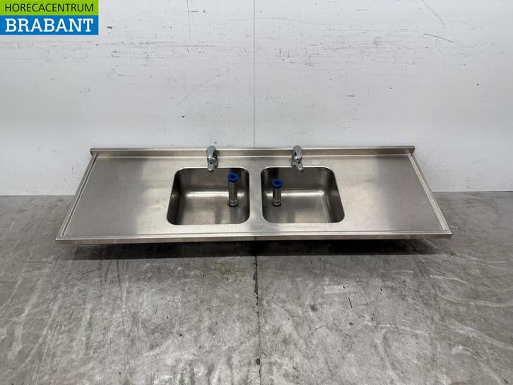 Bac à évier en acier inoxydable Double évier avec robinet, Articles professionnels, Horeca | Autre, Envoi