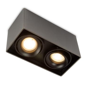 Spots opbouw Bjorn 2 Opbouwspot Gun Metal Binnenverlichting, Verzenden, Nieuw