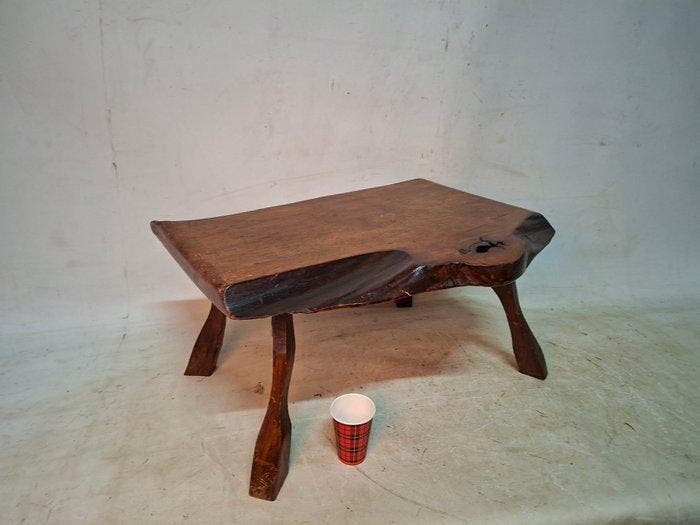 Bijzettafel - Eik - Eiken bij set tafel, Antiquités & Art, Curiosités & Brocante