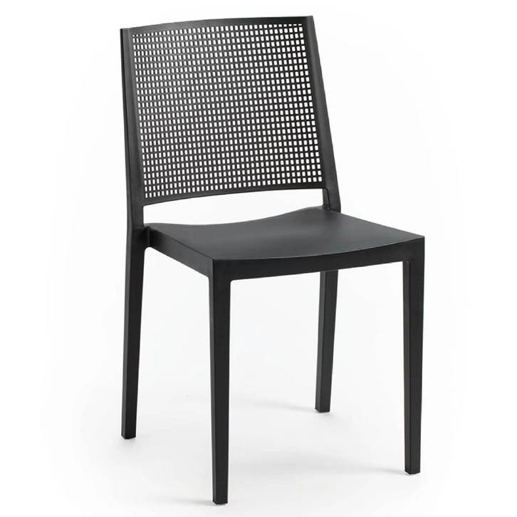 Stoel | Kunststof | Zwart | In-/Outdoor | 450x540x830(h)mm, Zakelijke goederen, Horeca | Keukenapparatuur, Nieuw in verpakking