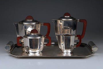 Koffie- en theeservies - Verzilverd, Antiek en Kunst