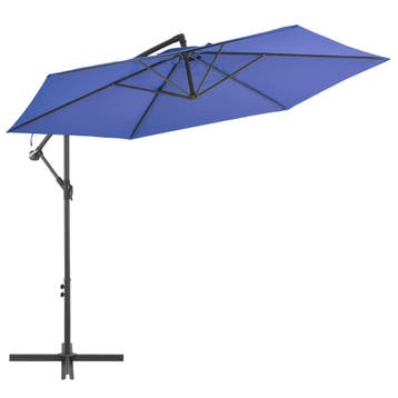 vidaXL Zweefparasol met aluminium paal 300 cm blauw, Verzenden