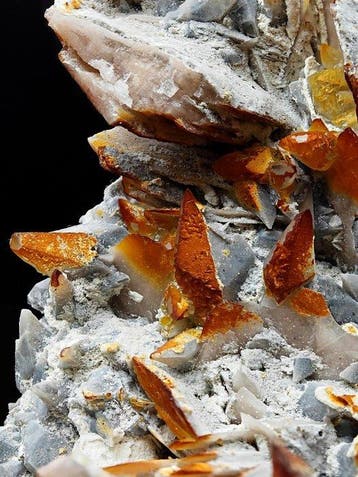 Splendide barite bicolore avec calcite, Sardaigne Cristaux