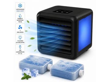 Veiling - QUIGG Mini Air Cooler  - LED Verlichting – Lucht, Nieuw