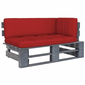 vidaXL Tuinhoekbank pallet geïmpregneerd grenenhout grijs, Verzenden, Nieuw