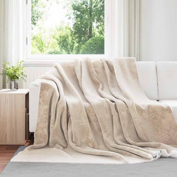 vidaXL plaid Beige 220 x 240 cm 2.67 kg Fleece, Verzenden