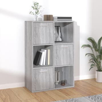 vidaXL Opbergkast 60x29,5x90 cm grijs sonoma eikenkleurig, Verzenden, Nieuw