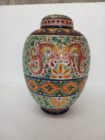 MASSÉ FRERES - Vase (2) - Faïence - Massé Frères – Desvres –
