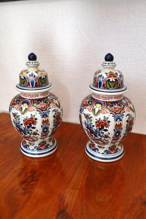 Oud Delft, Nijmegen - Vaas - Aardewerk, Antiquités & Art, Antiquités | Verre & Cristal