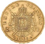 6,45 grams - Or .900 - 20 Francs Napoleon III, Timbres & Monnaies