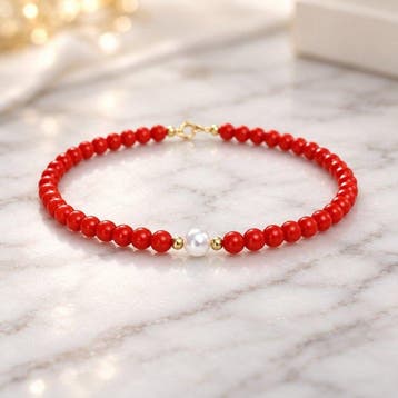 Koraal - 18 karaat - Geel goud - Armband
