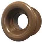 Rond deurrooster Ø40mm - kunststof bruin, Verzenden, Nieuw