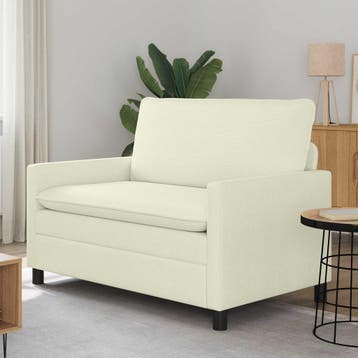 vidaXL bank / zetel Crèmekleurig 126 x 81 x 87,5 cm Stof, Verzenden, Nieuw