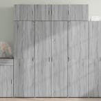 vidaXL Opbergkast 80x42,5x225 cm bewerkt hout grijs sonoma, Verzenden, Nieuw