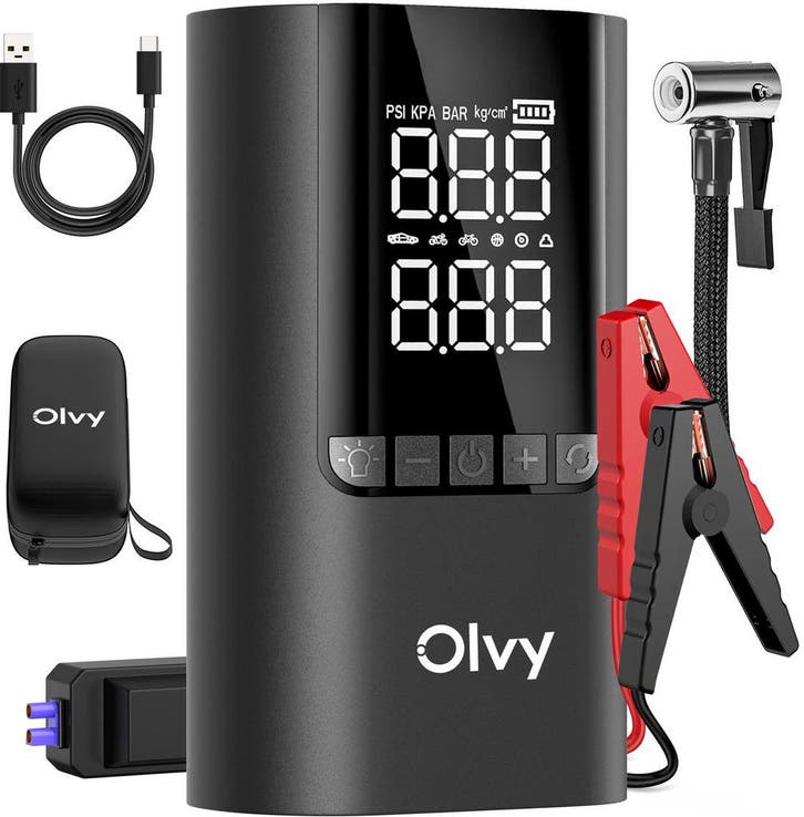 12V Jumpstarter voor Auto - met Compressor - 1500A - 4-in-1, Auto diversen, Jumpstarters, Nieuw, Verzenden