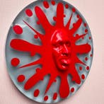 gregos - Red mocking splash on plexiglas