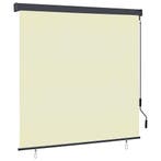 vidaXL Rolgordijn Crèmekleurig 180 x 250 cm Stof en, Verzenden