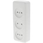 Q-LINK 3-voudig Wandcontactdoos - Opbouwstopcontact met Kind, Doe-het-zelf en Bouw, Verzenden, Nieuw