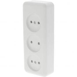 Q-LINK 3-voudig Wandcontactdoos - Opbouwstopcontact met Kind, Verzenden, Nieuw
