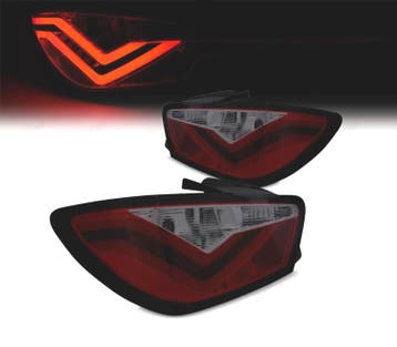 FEUX ARRIÈRE POUR SEAT IBIZA 3P 08-12 LIGHT BAR ROUGE FUMÉ, Verzenden