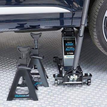 Datona Autokrik laag model 3 ton + assteunen 3 ton - Datona, Auto diversen, Krikken, Ophalen of Verzenden, Nieuw